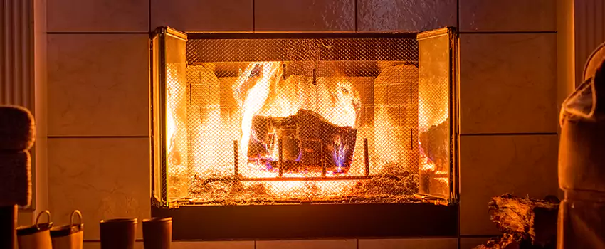 Mendota Hearth Landscape Fireplace Installation in Calverton, Maryland