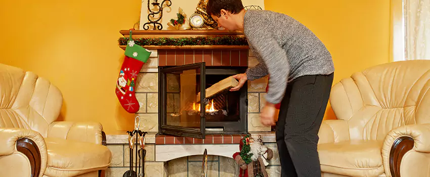 Rusted Metal Fireplace Restoration in Calverton, Maryland